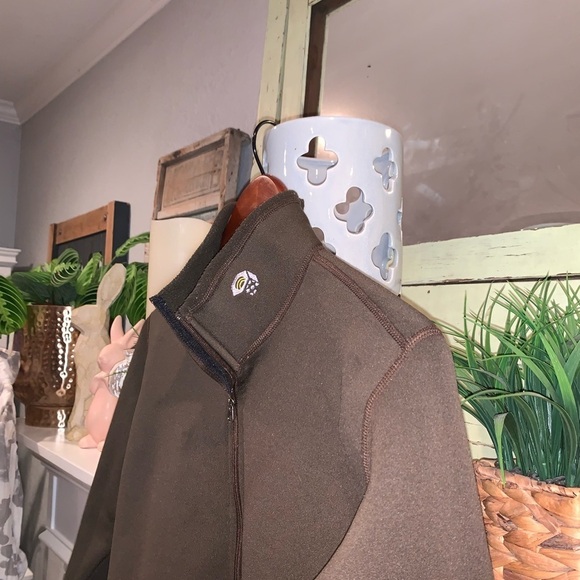 Mountain Hardwear Brown Reversible Fleece Half Zip Sweater Women’s Size Medium - Picture 5 of 5